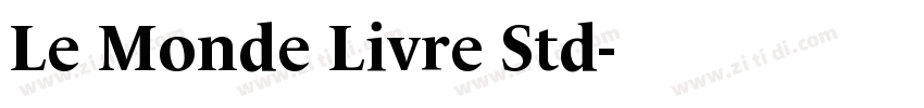 Le Monde Livre Std字体转换